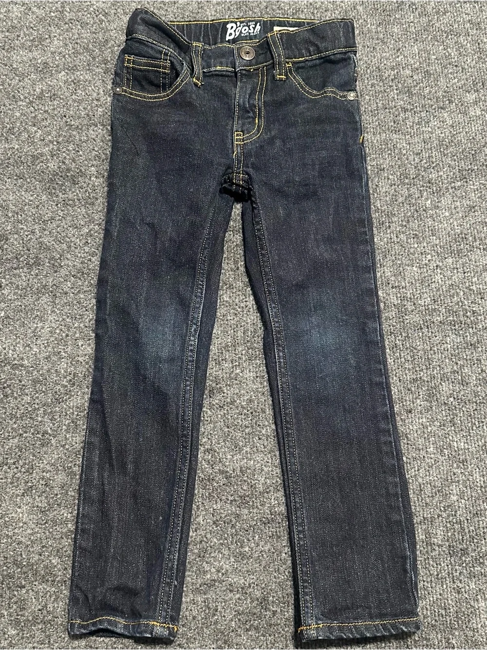 B'gosh Blue Jeans Kids Skinny Jeans dark wash with adjustable waistband size 4R